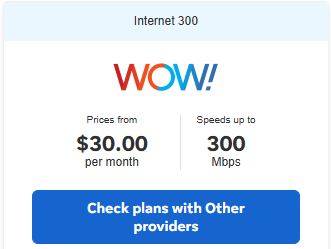 WOW internet pricing plan