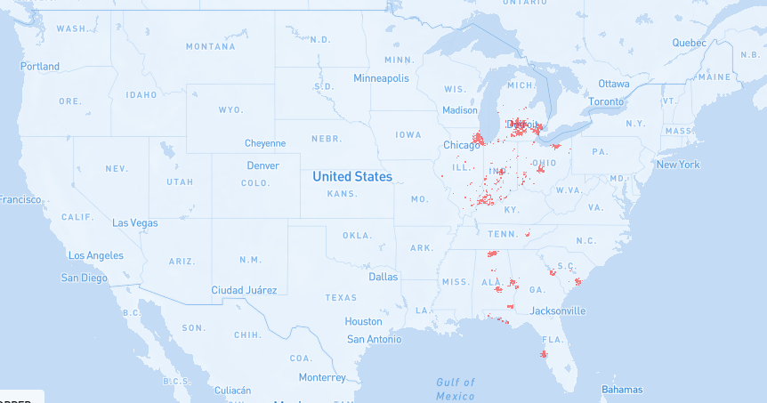 WOW! internet availability map