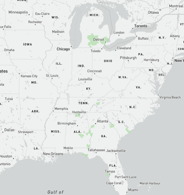 Cable wow! internet availability map