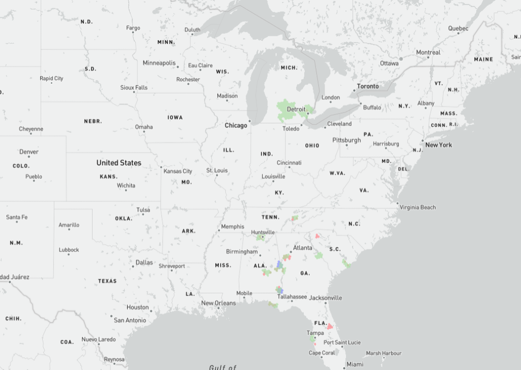 WOW! Internet fiber, copper and cable availabilty map